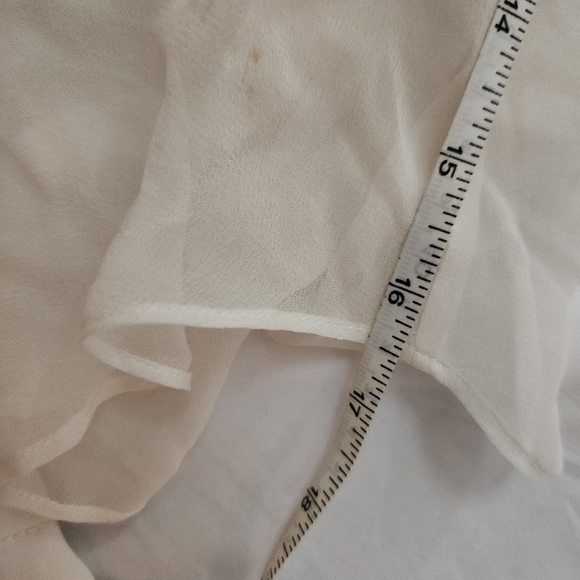 IRO Cream Button Down Shirt Colored mesh layer fashion trendy street wear White - Picture 9 of 9